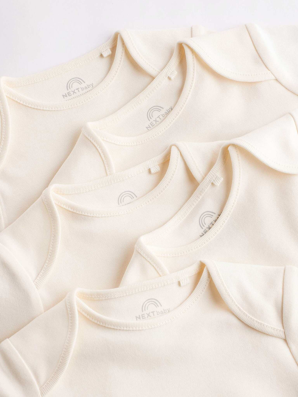 Боди с длинным рукавом для малышей Next 642-730, 5 шт., Кремовый
