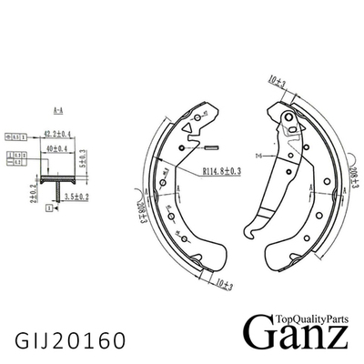 Колодки барабанные Opel Astra 1.4-1.7TD 96-9 GANZ GIJ20160