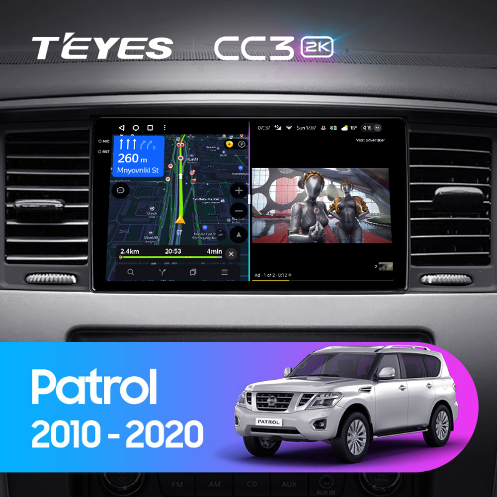 Teyes CC3 2K 9"для Nissan Patrol 6 2010-2020