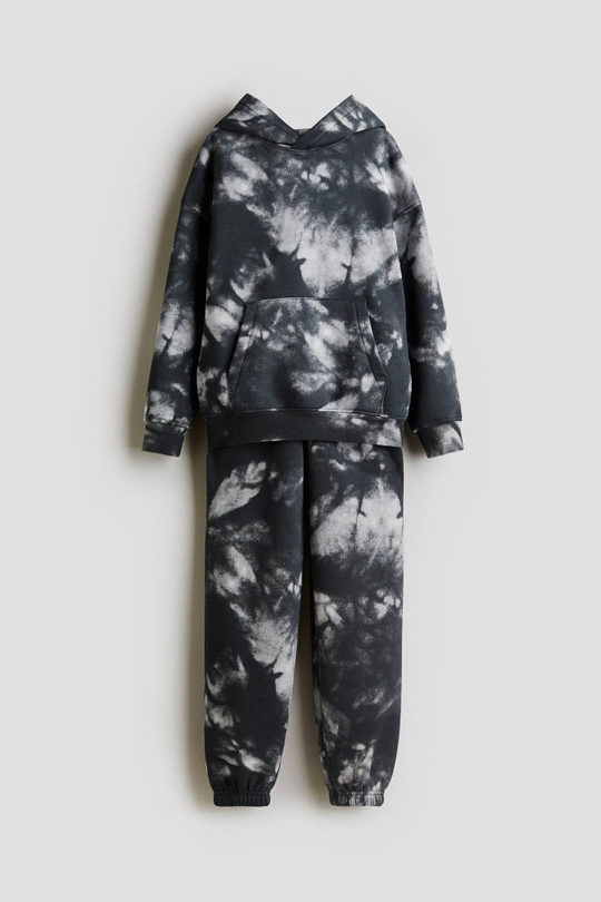 H&M Комплект из толстовки с капюшоном и брюк-джоггеров, серый