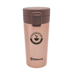 Термокружка 380мл с кнопкой Sakura TM-01-380Z, шампань