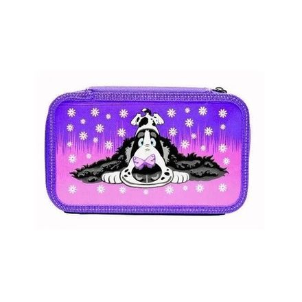 Пенал 2 отделения 205*125 Канцбург Пес и бабочка, ламинат