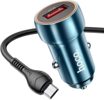 АЗУ 20W с кабелем Type-C 1USB-A QC 3.0A Z46A Hoco blue
