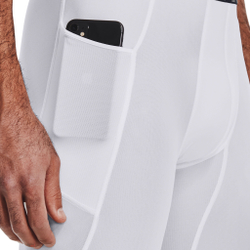 Мужские теннисные штаны Under Armour Heatgear Tight Men - White, Black