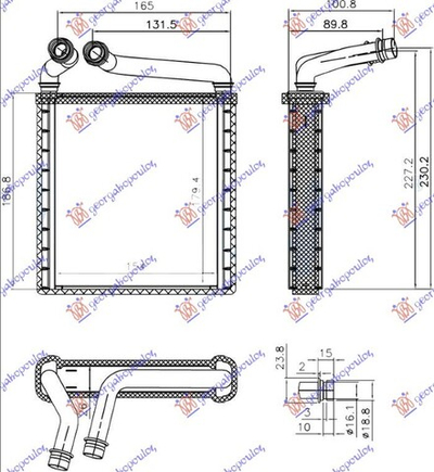 GBG - 036106510-GBG - Heat Exchanger, interior heating