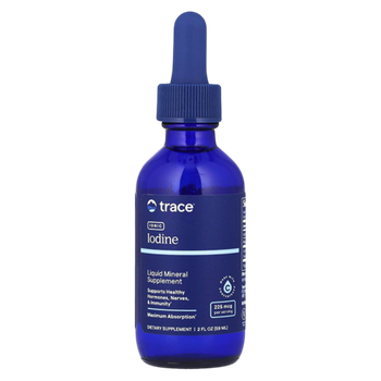 Trace Minerals Ionic Iodine 225mcg 59 ml, Жидкий Йод