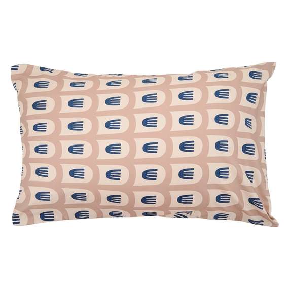 Набор из двух наволочек из сатина бежево-розового цвета с принтом &quot;Blossom Time&quot;, Cuts&amp;Pieces, 50х70 см