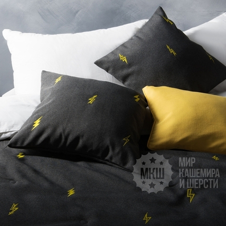 Покрывало с вышивкой ФЛЕШ (арт. BL02-246-01) - мокрый асфальт