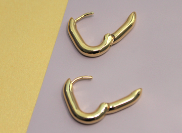 Швензы прямоугольные 15х12 мм позолота