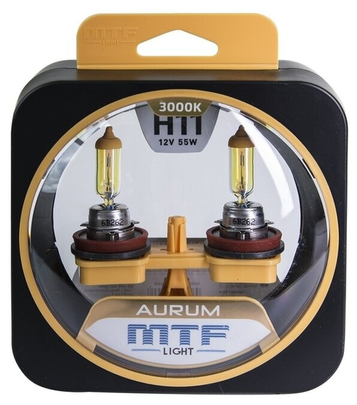 Автолампа 12V H11 55W MTF Arrum 3000K (к-т 2шт)
