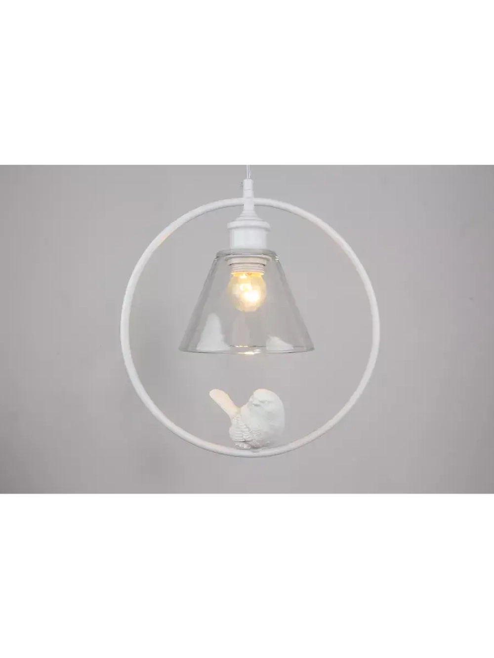 Подвесной светильник с птичкой E27*60W белый