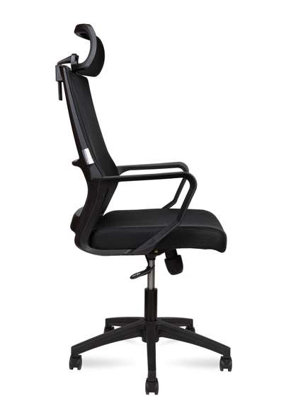 Кресло офисное Норден / Макс / Max / черный пластик / черная сетка / черная ткань