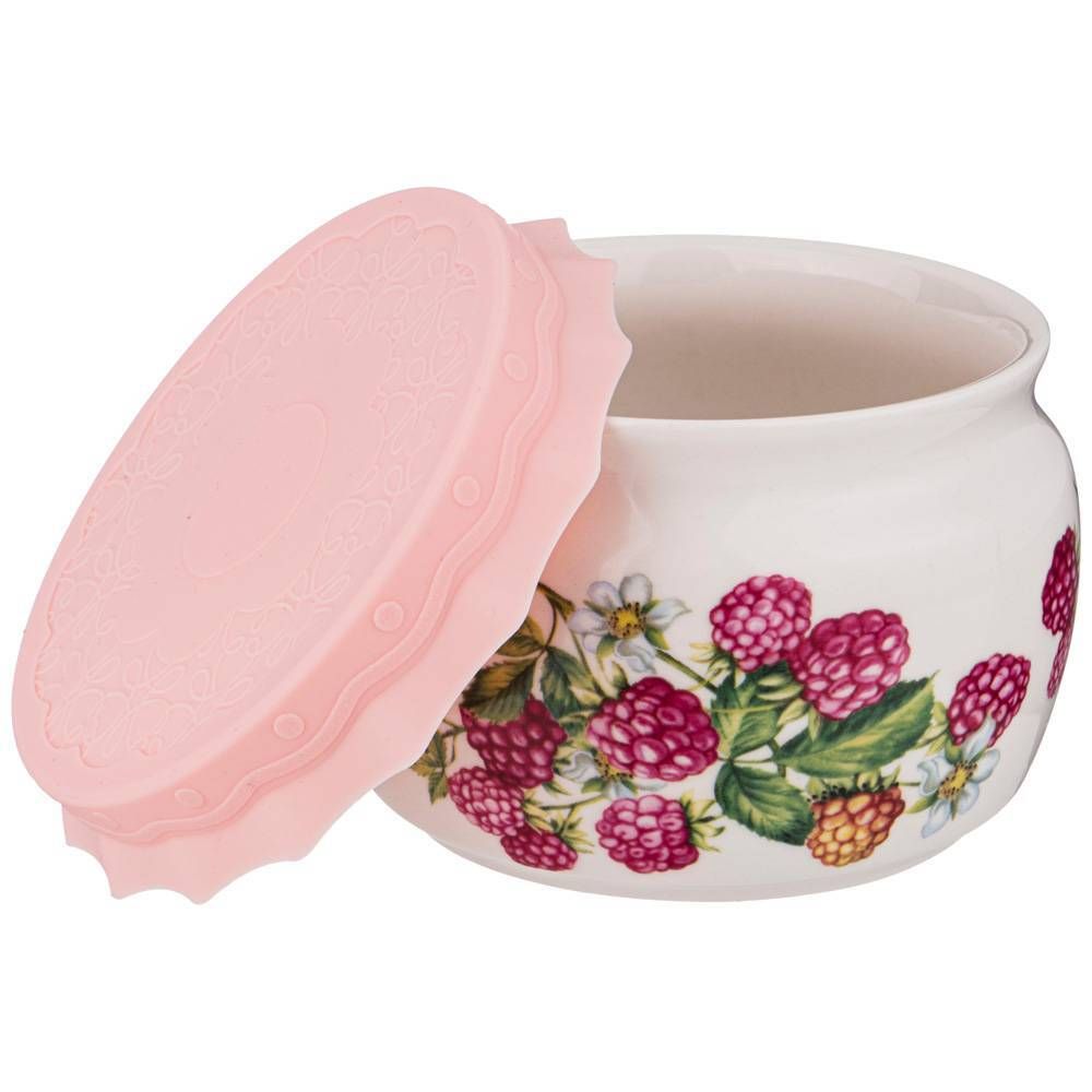 БАНКА С СИЛИКОНОВОЙ КРЫШКОЙ LEFARD "МАЛИНА" 500 МЛ (КОР=24ШТ.)