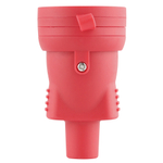 Розетка duwi c/з с крышкой IP44 каучук красная