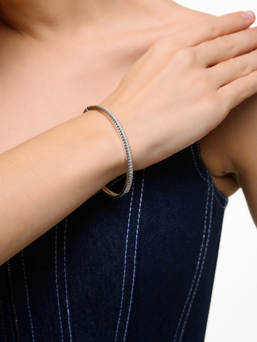 Браслет "Lots crystals" Silver