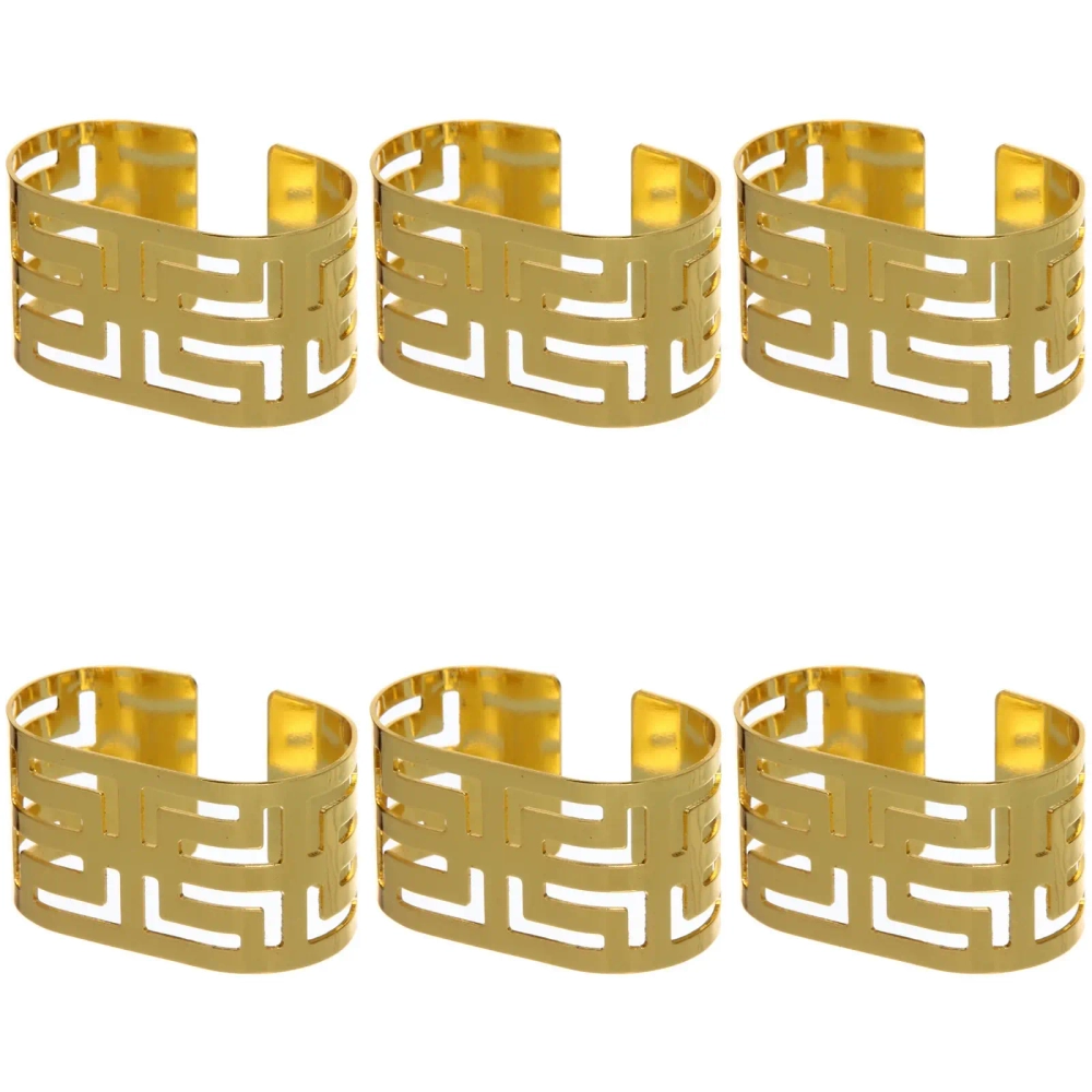 Набор колец для салфеток 6шт «Олимпия» 5,5*3см, золото