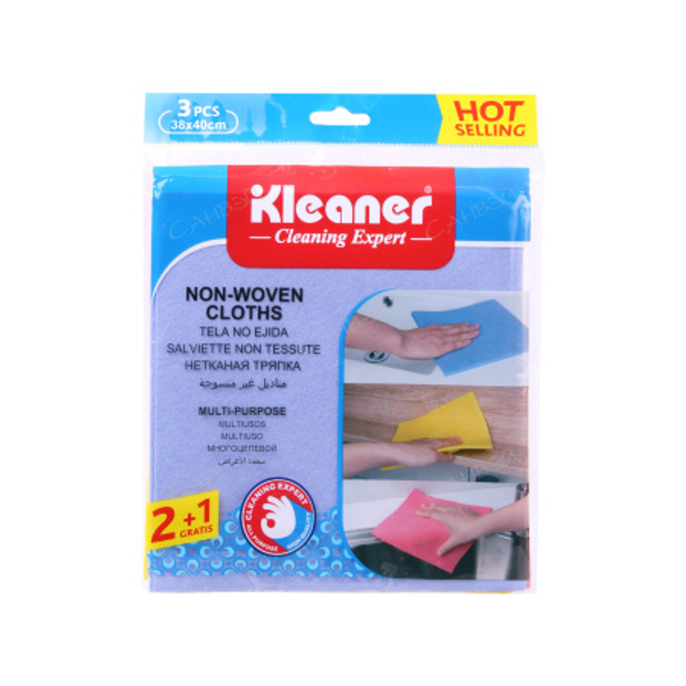 LA Тряпка д/уборки (2+1шт) Kleaner 30*30см 4-х слойн. марля микс пакет