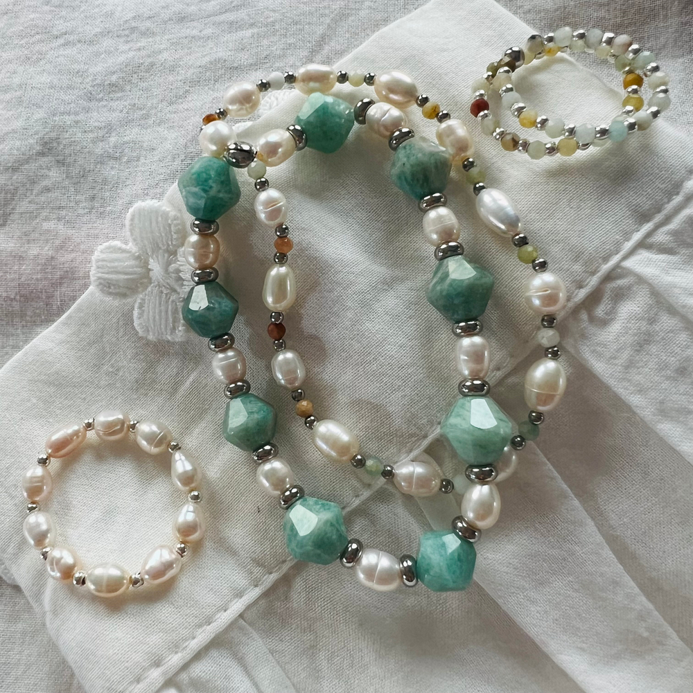 Кольцо. Бирюзовое спокойствие. Амазонит