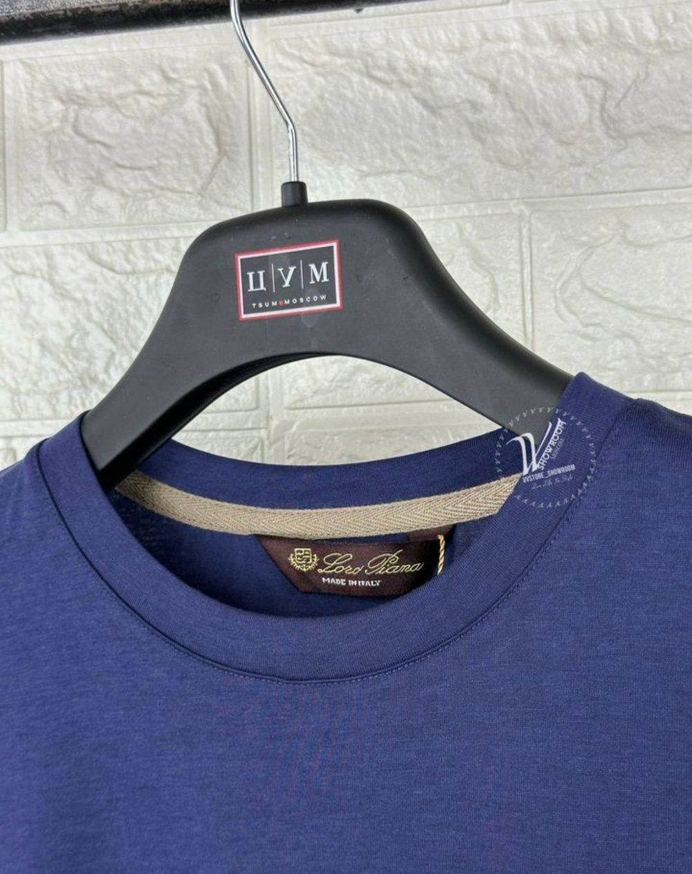 Футболка Loro Piana Marine Blue премиум