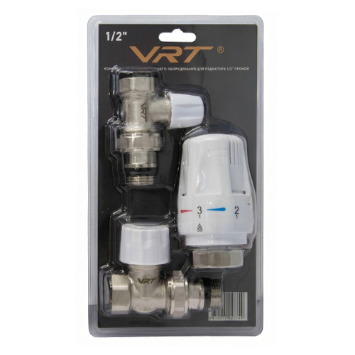 Комплект терморегулирующего оборудования для радиатора 1/2'' прямой VRT