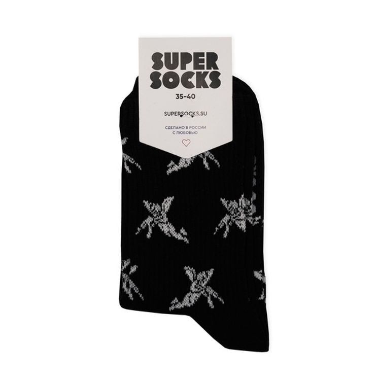 Носки SUPER SOCKS Ангелы, черный