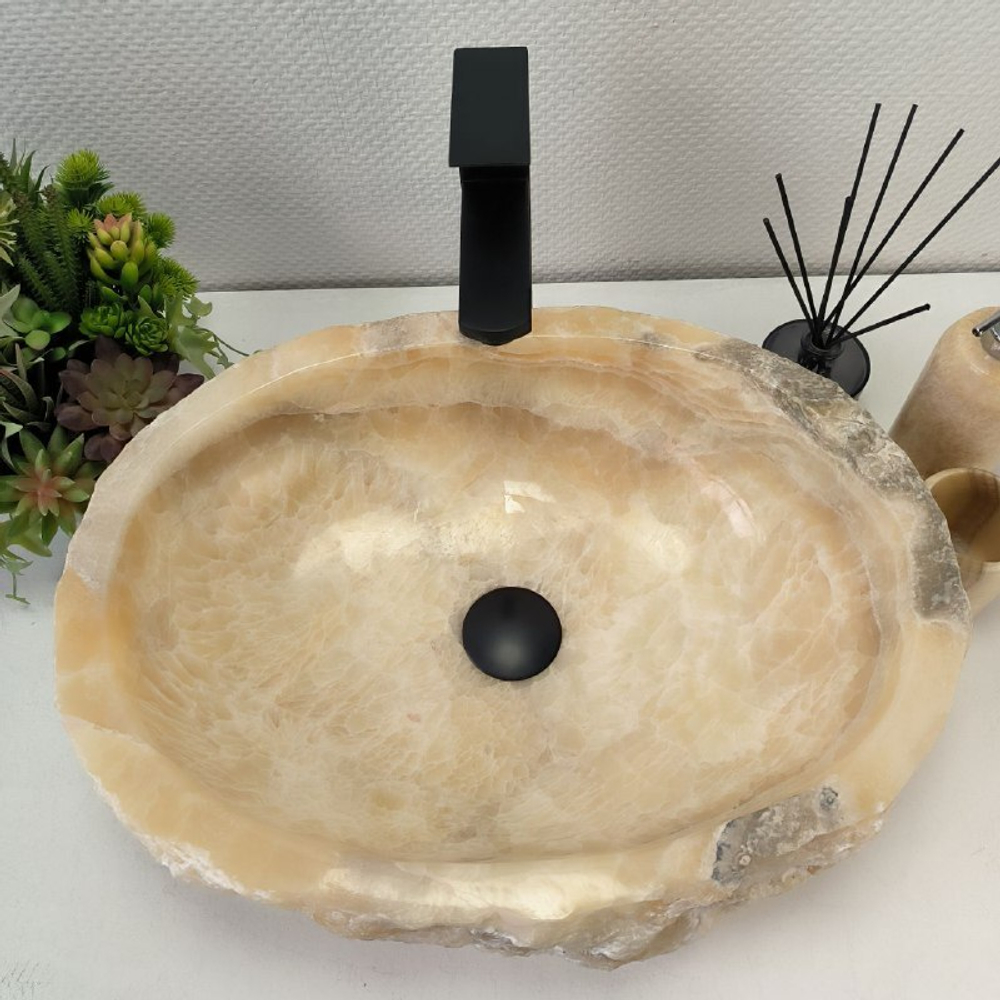 Раковина из оникса Erozy Yellow EO-02728 52x39x15 см