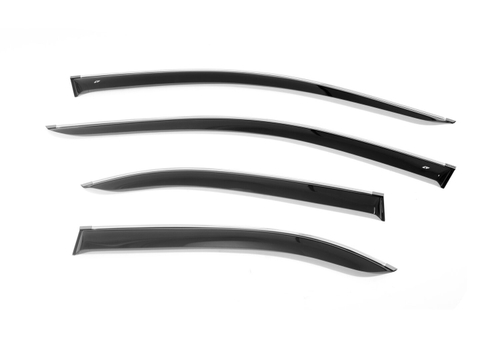 Дефлекторы боковых окон Cobra Tuning на Honda Accord  седан 2008/Spirior седан 2009 хромированный молдинг арт.H10208CR