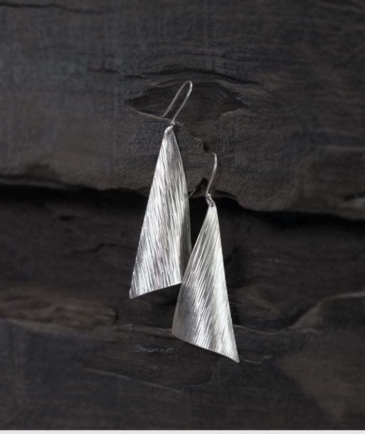 Серебряные серьги I Want "Треугольник"