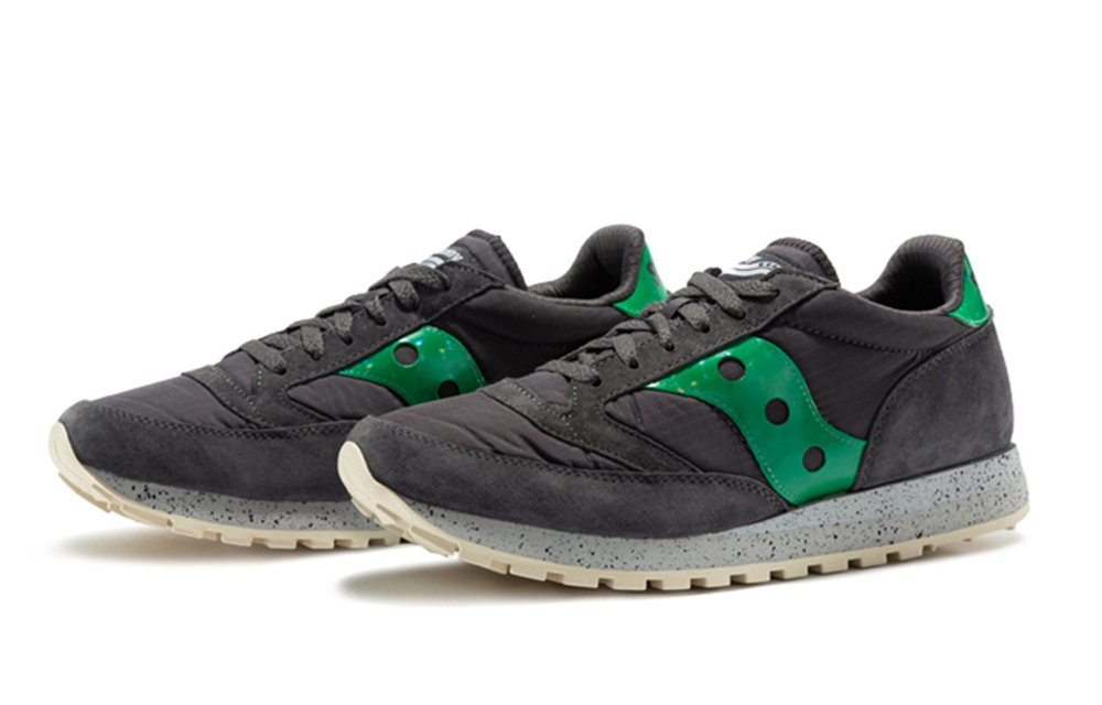 Saucony Jazz 81 retro low-cut running shoes men's black and green