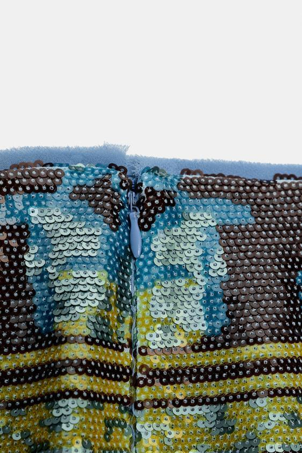 ZARA ЮБКА МИДИ С ПАЙЕТКАМИ — ZW COLLECTION LIMITED EDITION, РАЗНОЦВЕТНЫЙ