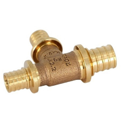 Тройник REHAU с уменьшенным боковым и торцевым проходами 25-20-20 PLATINUM RX, бронза