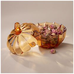 ЕМКОСТЬ ДЛЯ ХРАНЕНИЯ С КРЫШКОЙ "ТЫКВА" 10Х10Х10 СМ