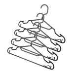 КОМПЛЕКТ ВЕШАЛОК ДЛЯ ЛЕГКОЙ ОДЕЖДЫ SLIM Р.46 (4 ШТ) (Черный)