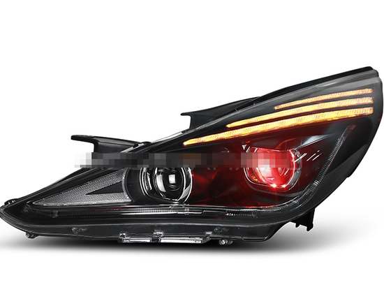 Передние фары Хендай Соната 2009-2014 V9 type [Комплект Л+П; ходовые огни; светодиодный поворотник; электрокорректор; FULL LED]