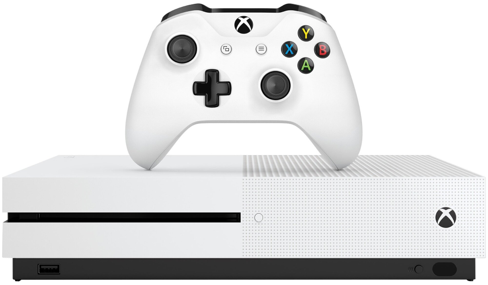 Xbox One S 1 Тб белая + PB + Xbox Live Gold 1 мес + Game Pass 1 мес