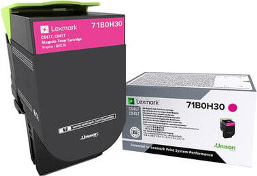 Lexmark 71B0H30 тонерный картридж Подлинный Пурпурный 1 шт
