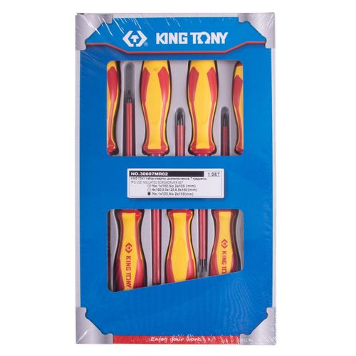 KING TONY (30607MR02) Набор отверток, диэлектрические, 7 предметов
