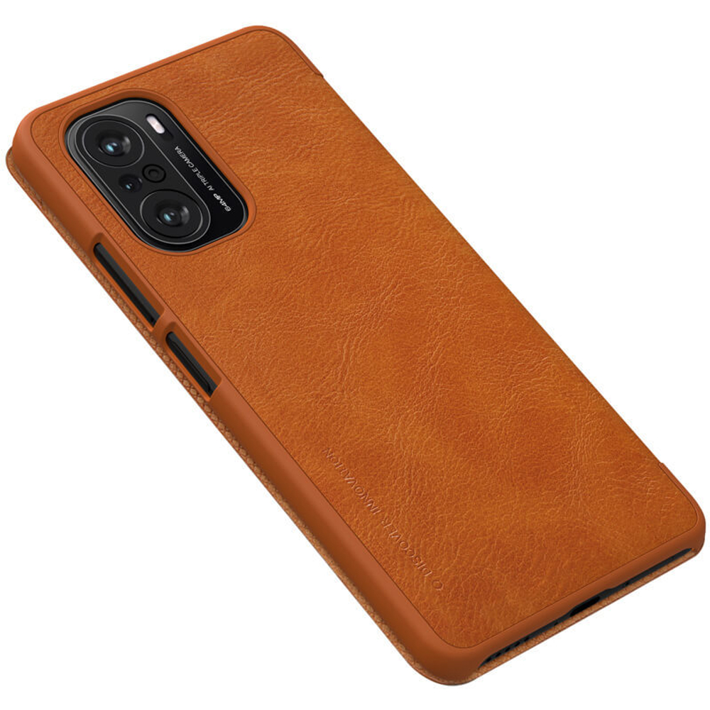 Кожаный чехол-книжка Nillkin Leather Qin для Xiaomi Poco F3  / Redmi K40 (Pro)