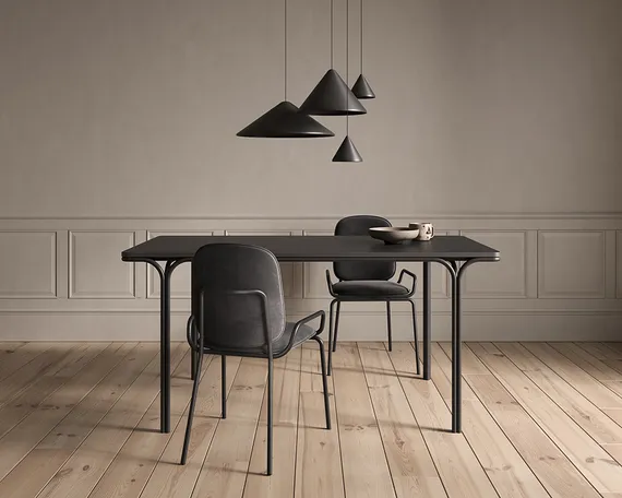 Стул Ror, Double Frame, черный велюр