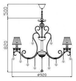 Люстра на штанге Maytoni ARM288-10-G
