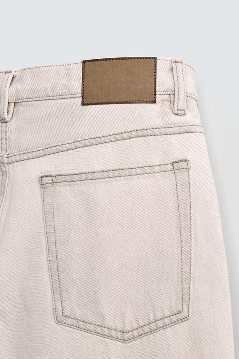 ZARA ДЖИНСЫ STRAIGHT-FIT КЛАССИЧЕСКОГО КРОЯ, ЭКРЮ