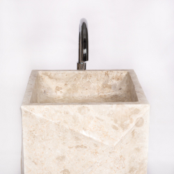 Раковина напольная из мрамора Square Acak Cream RN-01700 (50*50*90 см)