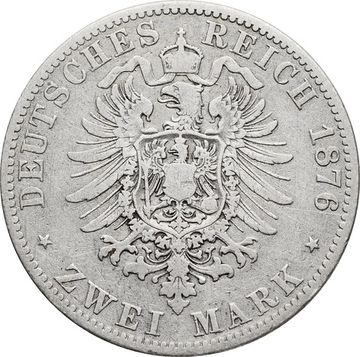 2 марки 1876 Германская империя (Пруссия)