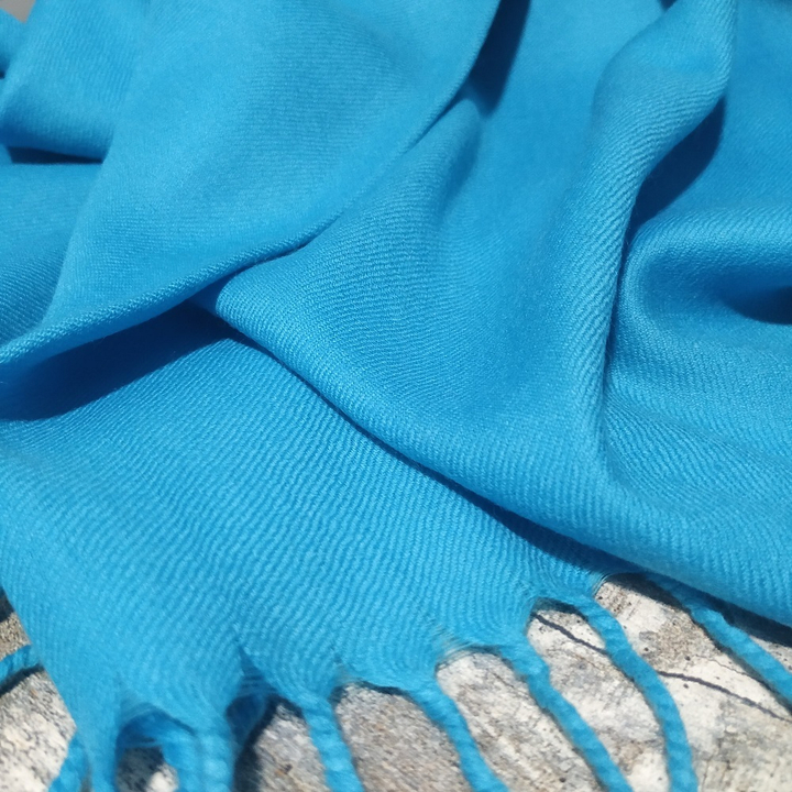 Палантин шерсть 100% однотонный, цвет голубой, 70 х 180 см 2000000162522