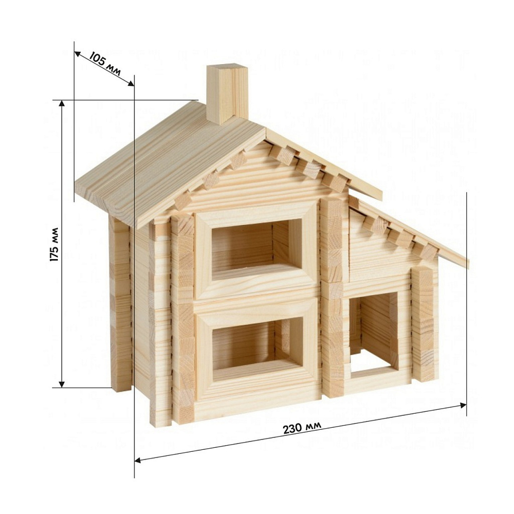 Конструктор "Разборный домик" №1 набор из 110 деталей