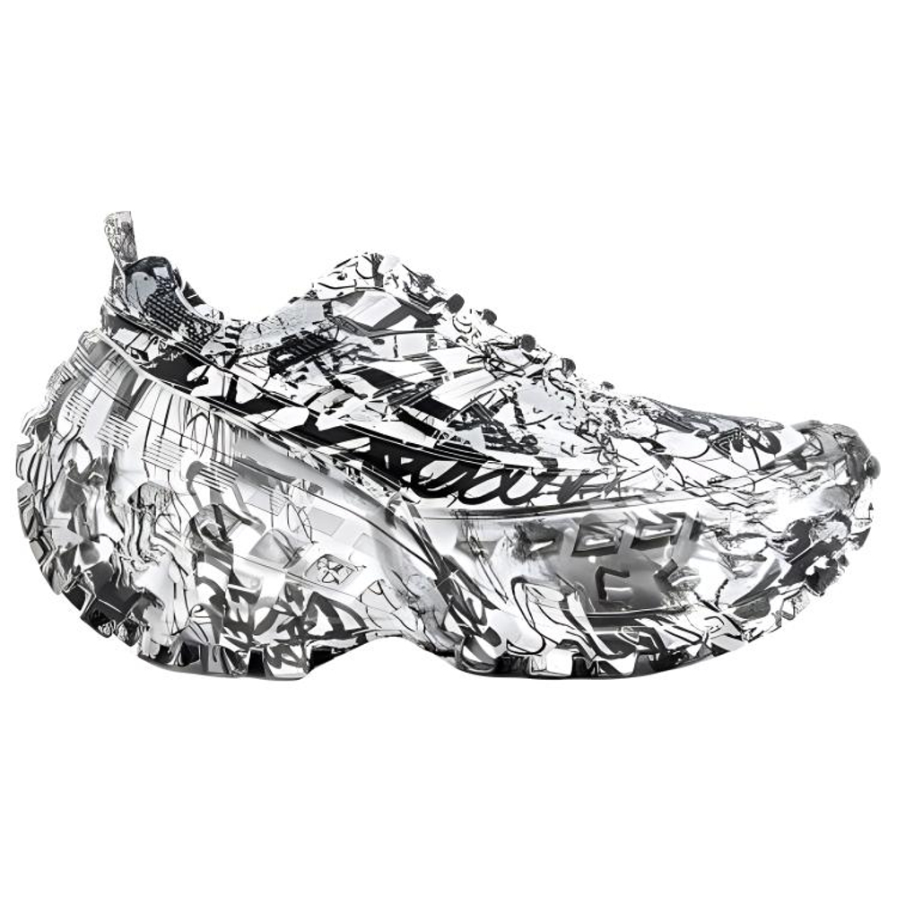 Balenciaga Bouncer Graffiti Printed Sneakers