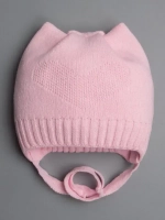 Шапка для девочки с ушками осенняя