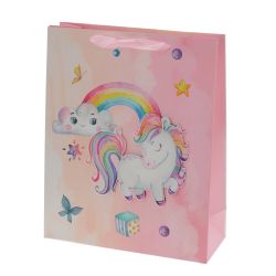 GAEM Пакет подарочный M (бумага 210г/м2, блок микс 12шт), L26 W10 H32 см, 4в.