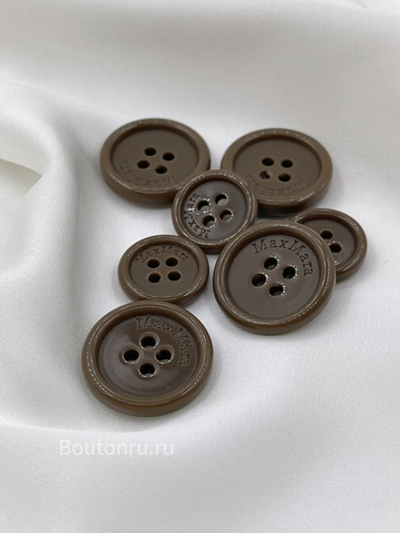 Пуговицы МаксМ на прокол коричневые