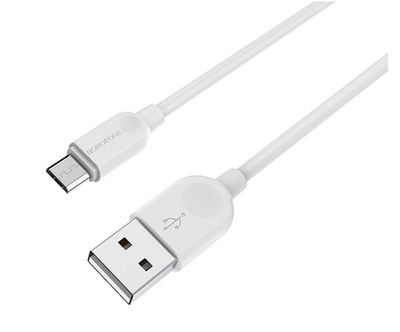 Кабель Borofone BX14 USB-Lightning 2.4А 3м PVC White